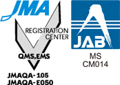 JMAQAの登録ロゴマークとJAB認定シンボル